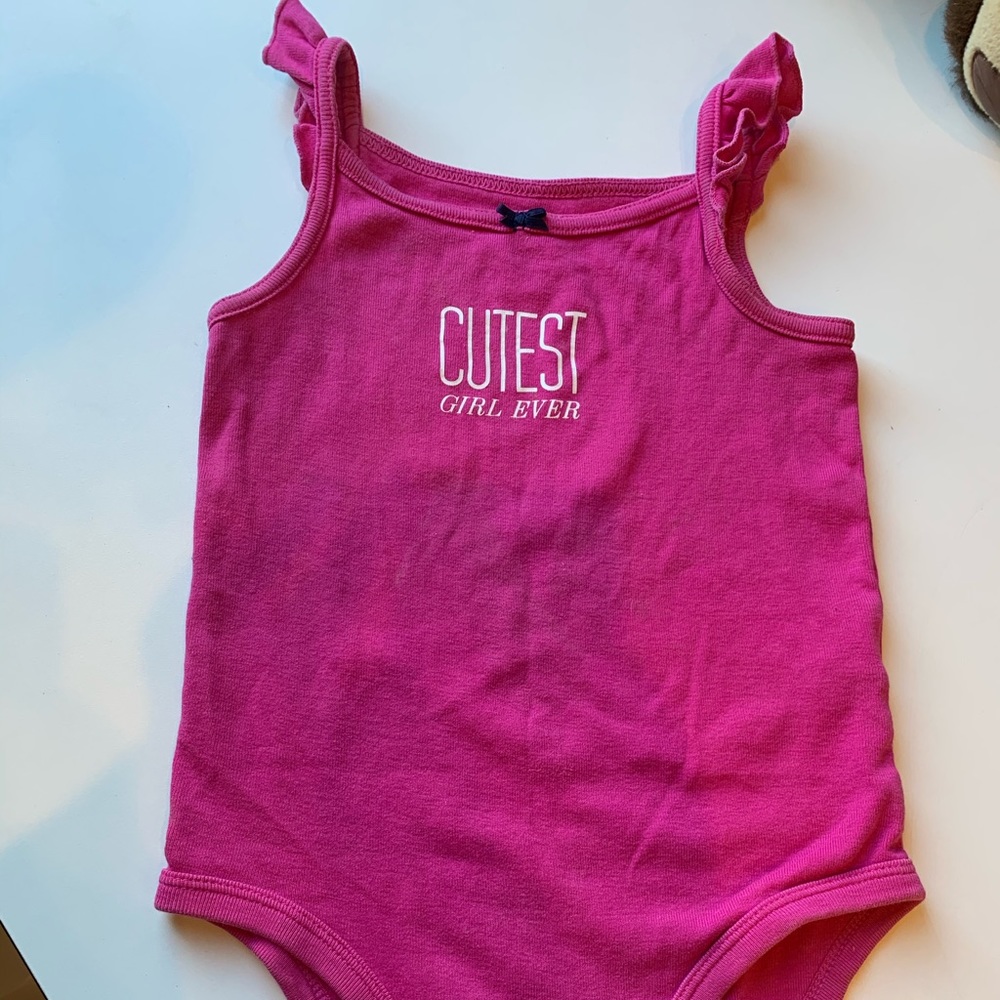 Cutest girl ever onesie pink